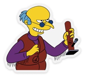 bong burner sticker