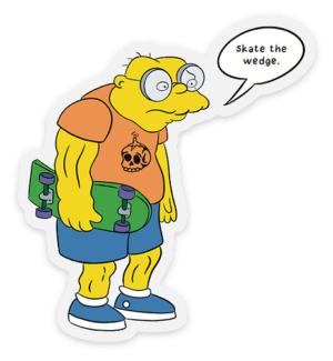 skate the wedge sticker