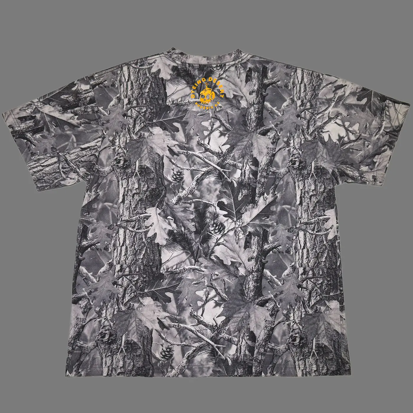 black and white tree camo back